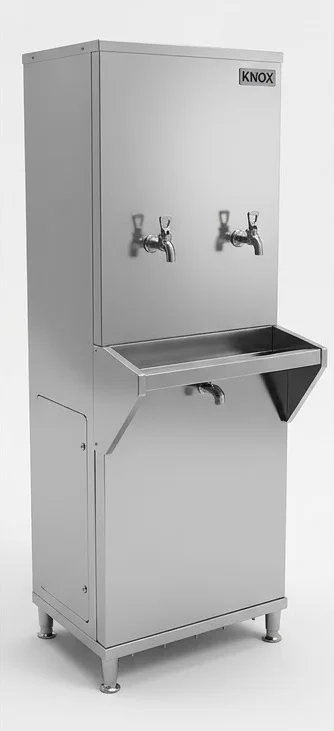 BEBEDOURO KNOX 50 LTS EM INOX 2 TORNEIRAS